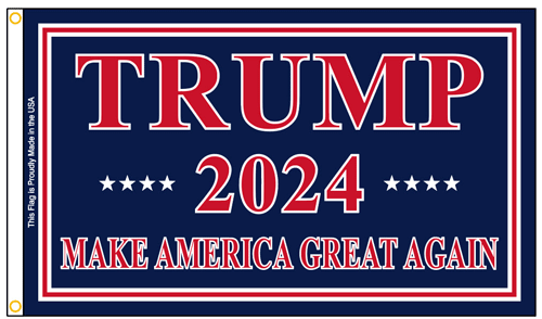 Trump 2024 Blue nylon flag